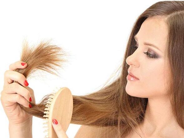 The end of the hair